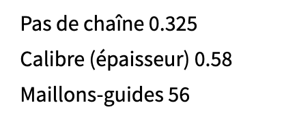 CHAINE DE REMPLACEMENT OREGON
