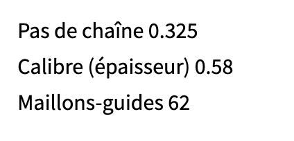 CHAINE DE REMPLACEMENT OREGON