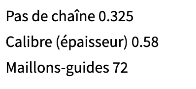 CHAINE DE REMPLACEMENT OREGON