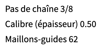 CHAINE DE REMPLACEMENT OREGON