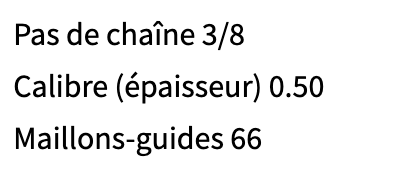 CHAINE DE REMPLACEMENT OREGON