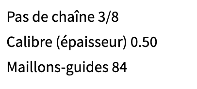 CHAINE DE REMPLACEMENT OREGON
