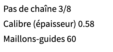 CHAINE DE REMPLACEMENT OREGON