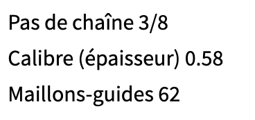 CHAINE DE REMPLACEMENT OREGON