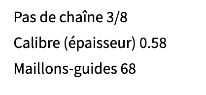 CHAINE DE REMPLACEMENT OREGON