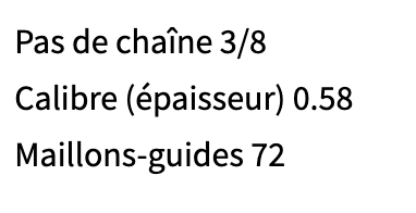 CHAINE DE REMPLACEMENT OREGON