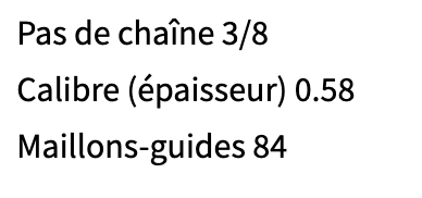 CHAINE DE REMPLACEMENT OREGON