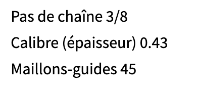 CHAINE DE REMPLACEMENT OREGON