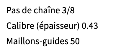 CHAINE DE REMPLACEMENT OREGON