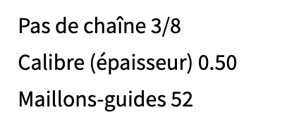 CHAINE DE REMPLACEMENT OREGON