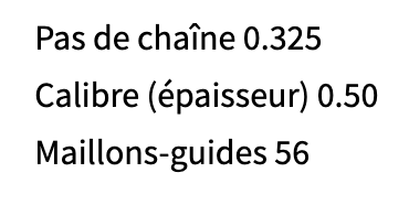 CHAINE DE REMPLACEMENT OREGON