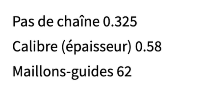 CHAINE DE REMPLACEMENT OREGON