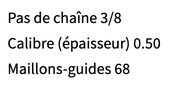 CHAINE DE REMPLACEMENT OREGON