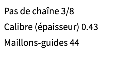 CHAINE DE REMPLACEMENT OREGON