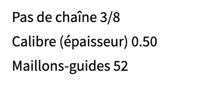 CHAINE DE REMPLACEMENT OREGON