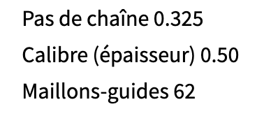 CHAINE DE REMPLACEMENT OREGON